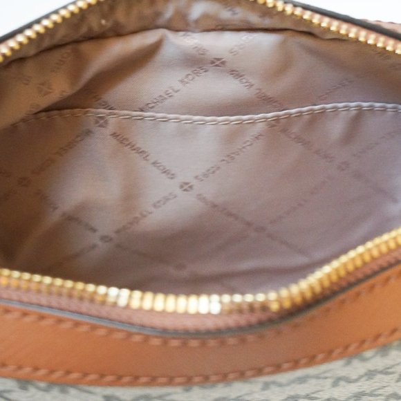 MICHAEL KORS JET SET ITEM EAST WEST SHOULDER CROSSBODY BAG NATURAL LUGGAGE MULTI - Picture 7 of 8